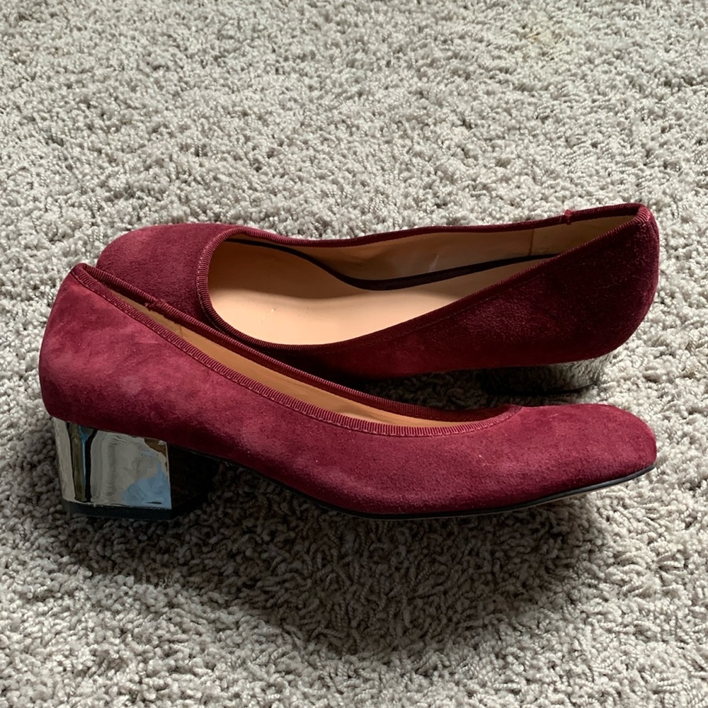 Sole Society Burgundy Suede Heels
